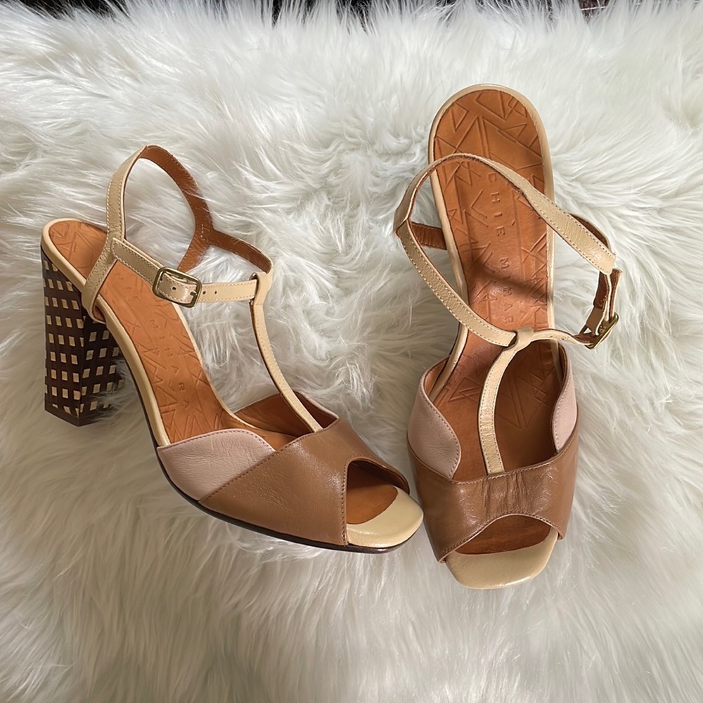 CHIE MIHARA 38.5 T-Strap heels - NEW